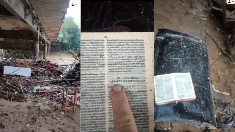 VÍDEO: filmagem viraliza ao mostrar passagem bíblica em meio a destruição