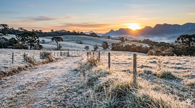 Previsão indica frio intenso e geada nos próximos dias
