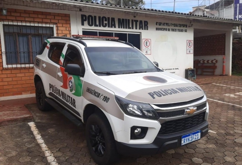 PM atende ocorrência de violência doméstica em Treze Tílias