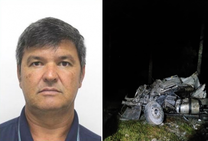 Motorista que morreu após queda de carreta em ribanceira em Iomerê é identificado