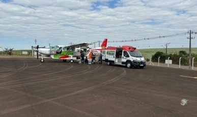 Aeronave médica sediada em Joaçaba realiza mais um transporte de paciente