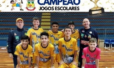 Futsal masculino de Salto veloso se classifica para a etapa estadual dos jogos Escolares de SC