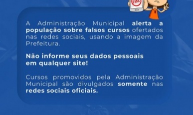 Água Doce alerta a população para golpes de falsos cursos usando imagem oficial da prefeitura