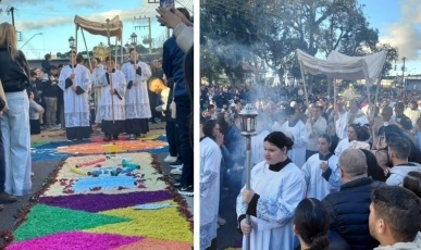 Corpus Christi reuniu fiéis em celebração e procissão em Caçador