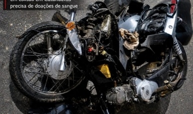 Motociclista segue em estado grave na UTI e família mobiliza campanha de doação de sangue
