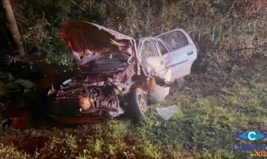 Motorista fica gravemente ferido em acidente envolvendo três veículos na BR-153 em Concórdia