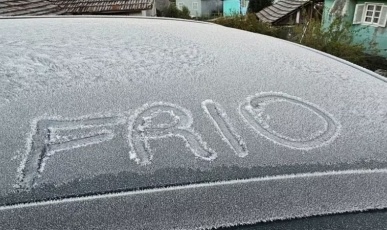 Temperaturas negativas marca amanhecer no Meio-Oeste; Santa Catarina registra a menor temperatura do ano