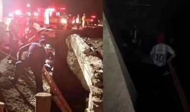Vídeo: Cadeirante cai em rio ao tentar evitar atropelamento e é salvo por herói anônimo em SC