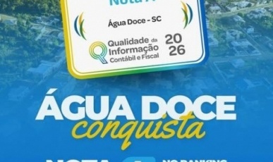 Água Doce conquista Nota A em ranking nacional de qualidade da informação contábil e fiscal
