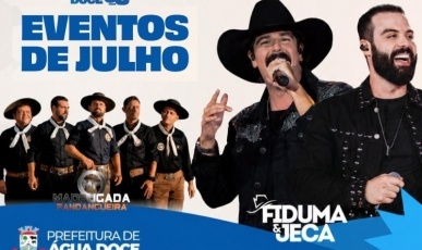 Água Doce celebra 68 anos com programação especial e shows gratuitos neste fim de semana